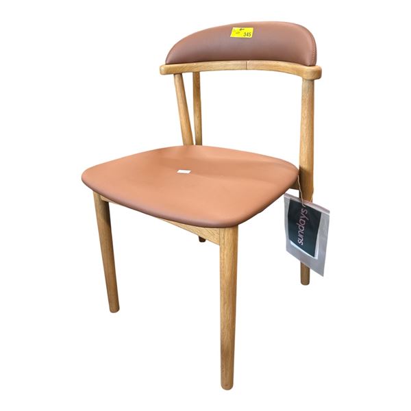 Sundays Modern Oak Leather Dining Chair