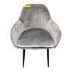 Image 3 : Pair of Modern Channel Stitch Velvet Dining Chairs
