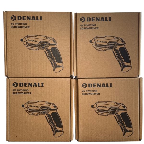 BNIB - Set of 4 - Denali 4V Cordless Pivoting Electric Screwdriver