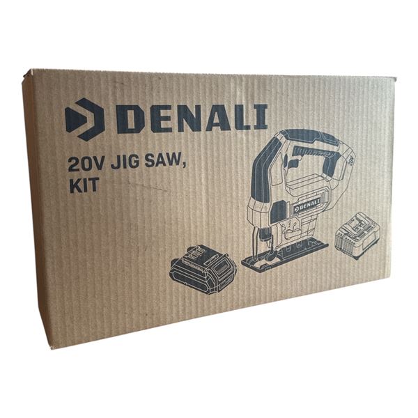BNIB - Denali 20V Jig Saw Kit, Power Orbiting Jigsaw Tool with Battery Pack