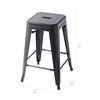 Image 3 : BNIB - Set of 4 - Amazon Basics Metal Bar Stools, 24-Inch Seat Height