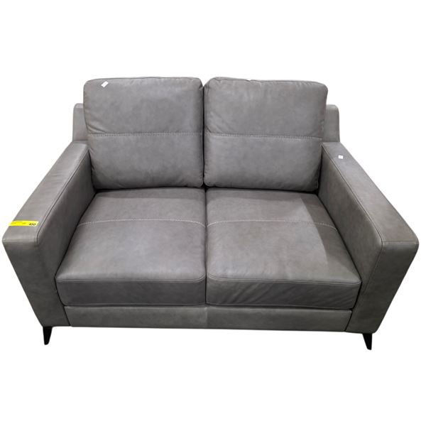 Urban Living Modern Grey Leather Loveseat - approx. approx. 57in