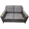 Image 1 : Urban Living Modern Grey Leather Loveseat - approx. approx. 57in