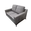 Image 2 : Urban Living Modern Grey Leather Loveseat - approx. approx. 57in