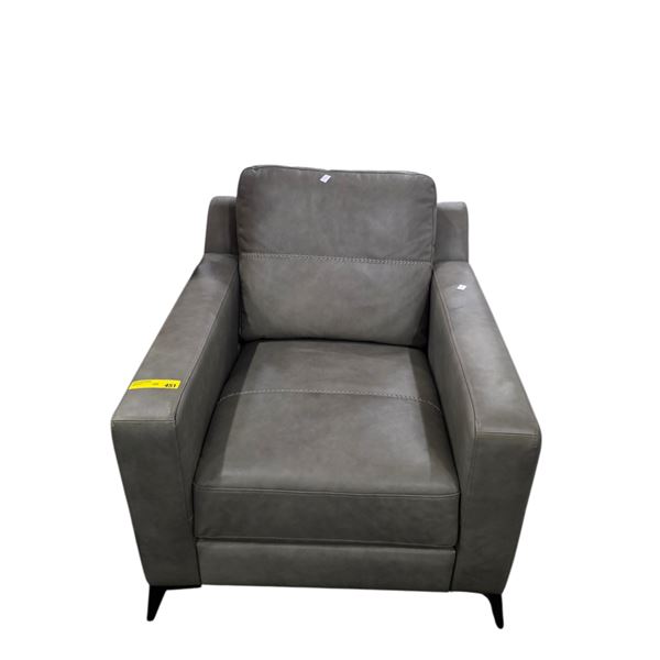 Urban Living Modern Grey Leather Arm Chair