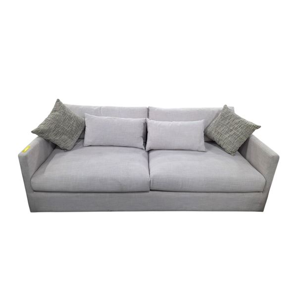 Modern Textured Fabric Sofa - approx. 85in