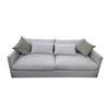 Image 1 : Modern Textured Fabric Sofa - approx. 85in