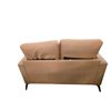 Image 3 : Urban Living Tan Leather Loveseat - approx. 57in