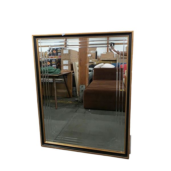 Vintage La Barge Minimalist Gilt Frame Wall Mirror - approx. 41in x 53in