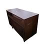 Image 2 : Walnut Media Console - Sideboard with Drawer and Slatted Doors (47.5x19.5x35)