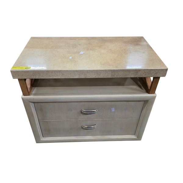 3-Drawer Dresser with Stone-Look Top (30x19x27)
