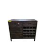Image 1 : Rustic Bar Cabinet with Wine Rack (39x14x33.5)
