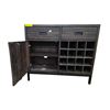 Image 4 : Rustic Bar Cabinet with Wine Rack (39x14x33.5)