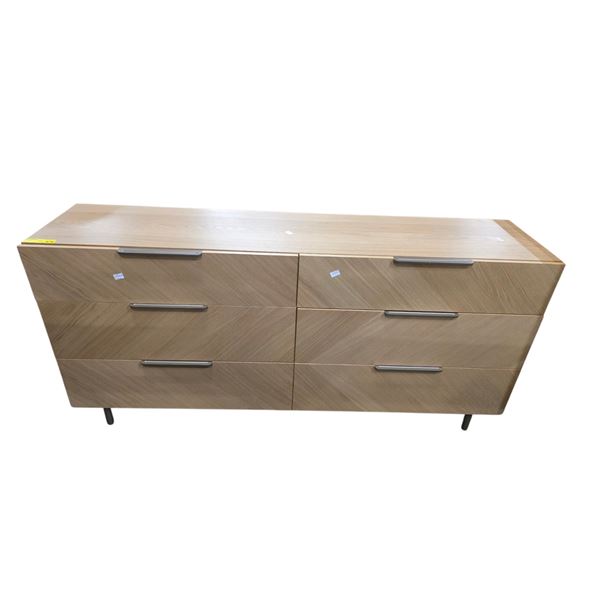 6-Drawer Double Dresser (70x16.5x33.5)