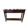 Image 1 : Dark Walnut 2-Drawer Console Table with Open Shelf (Approx. 44x11x32.5)