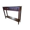 Image 2 : Dark Walnut 2-Drawer Console Table with Open Shelf (Approx. 44x11x32.5)