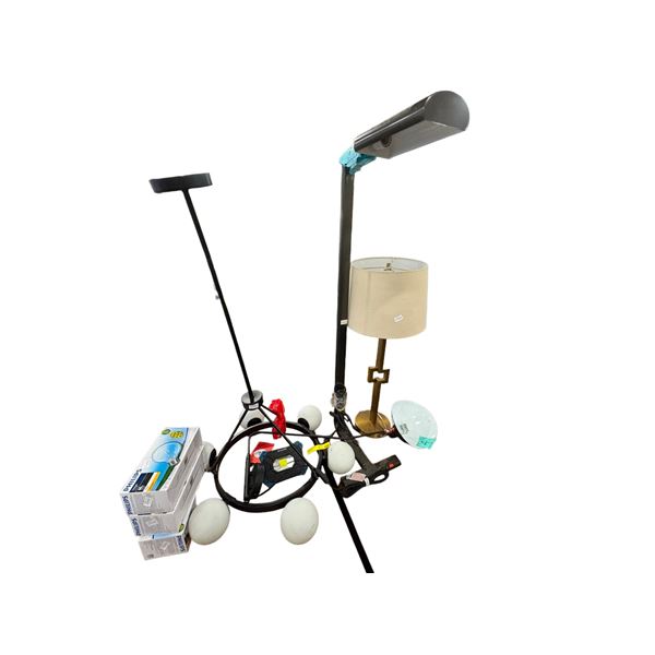 Group of Misc Lamps, Lights, Etc.