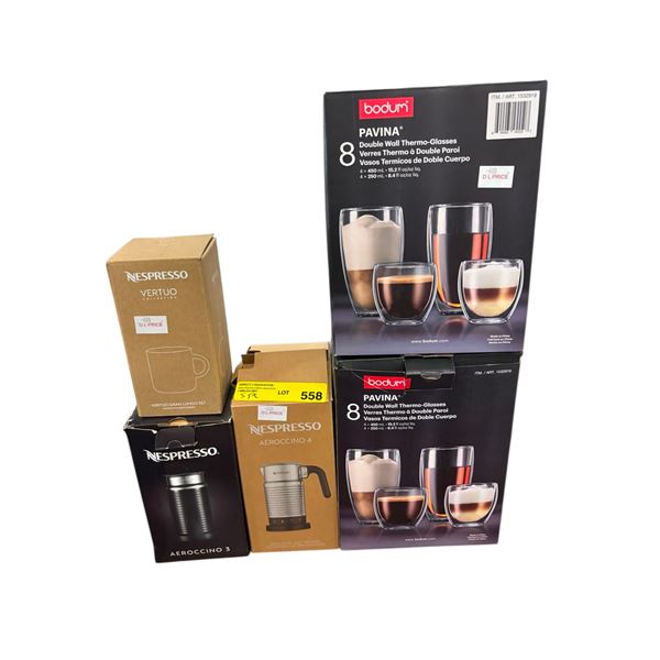 Group of Misc - Nespresso, Thermo Glasses, Etc.