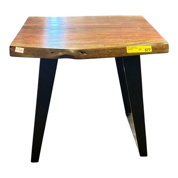 Wood Top Table w/Metal Frame (24x21x24)