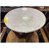 Image 2 : Marble-Like Table Top w/Wood Legs (22 DIA x 24)