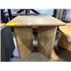 Image 2 : Modern Concrete Triangular Side Table with Slab Legs (24x20x23.5)