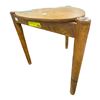 Image 1 : Mid Century Modern Walnut Console Table (20.5 DIA x 22)