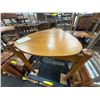 Image 2 : Mid Century Modern Walnut Console Table (20.5 DIA x 22)