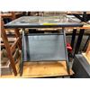 Image 2 : Glass Top Wood Frame Table (24x24x24)
