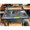 Image 3 : Glass Top Wood Frame Table (24x24x24)