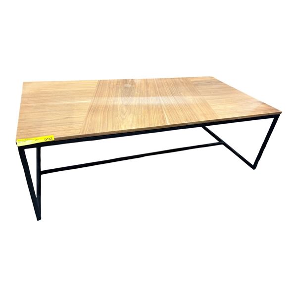 Wood Top Coffee Table (45x22x14)
