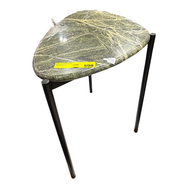 Green Marble Side Table (23 DIA x 21
