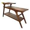 Image 1 : Mid-Century Modern Walnut 2-Tier Coffee Table (47x16x32)