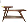 Image 2 : Mid-Century Modern Walnut 2-Tier Coffee Table (47x16x32)