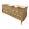 Image 1 : Modern Oak 6-Drawer Double Dresser (63x19x32.5)