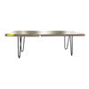 Image 2 : Rustic Grey Wood Coffee Table with Black Hairpin Legs (54x16x18.5)
