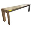 Image 1 : Long Parsons-Style Dining Bench in Grey Oak Finish (69x16x19.5)