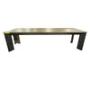 Image 2 : Long Parsons-Style Dining Bench in Grey Oak Finish (69x16x19.5)
