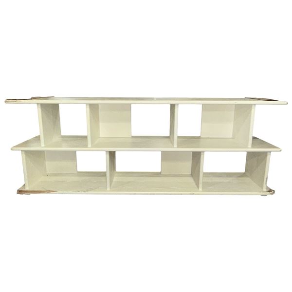 White 3-Tier Open Media Console