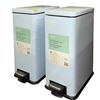 Image 1 : Group of 2 Light Blue Trash Bins