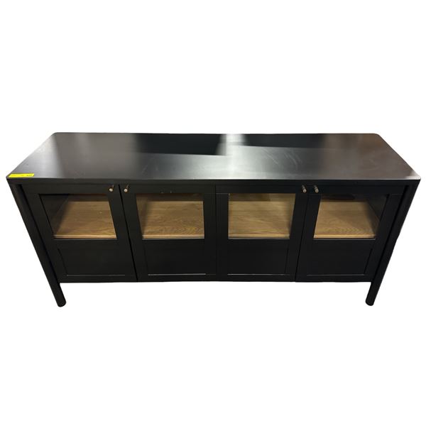 4 Door Wood Media Console Table (73x20x34)
