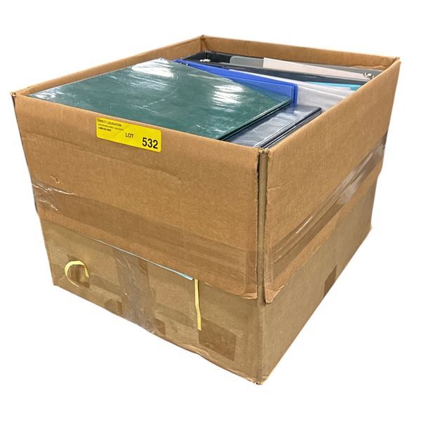 Box of Various Binders w/Papers