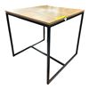Image 1 : Square Wood Top Black Metal Frame End Table (20x20x20)