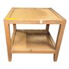 Image 2 : Two-Tier Light Oak Wood End Table (22x22x23.5)