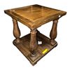 Image 1 : Two-Tier Square Wood End Table with Baluster Legs (24x24x24)