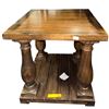 Image 2 : Two-Tier Square Wood End Table with Baluster Legs (24x24x24)