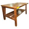 Image 1 : Two-Tier Solid Wood Rectangular Coffee Table (35x20x19.5)