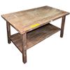 Image 1 : Two-Tier Whitewashed Rustic Wood Rectangular Coffee Table (35x20x19.5)