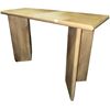Image 2 : Modern Light Wood Dining Bench with Angled Panel Legs (46.5x30.5x18)