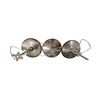 Image 1 : Set of 3 Industrial Stainless Steel Counter Stools with Footrests