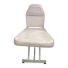 Image 1 : White Vinyl Pedicure / Spa Stool with Adjustable Height Footrest